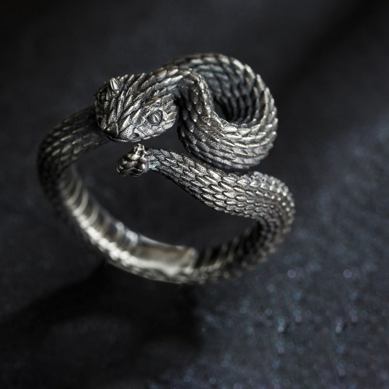 Viper Sterling Silver Ring